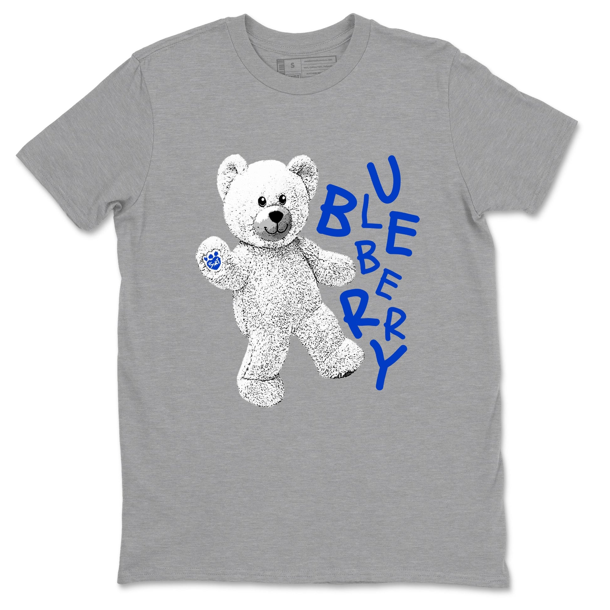 12s Blueberry shirts to match jordans Hello Bear sneaker match tees Air Jordan 12 Blueberry SNRT Sneaker Tees streetwear brand Heather Grey 2 unisex cotton tee