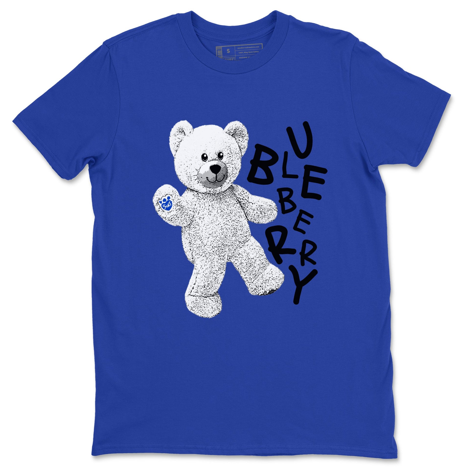 12s Blueberry shirts to match jordans Hello Bear sneaker match tees Air Jordan 12 Blueberry SNRT Sneaker Tees streetwear brand Royal Blue 2 unisex cotton tee