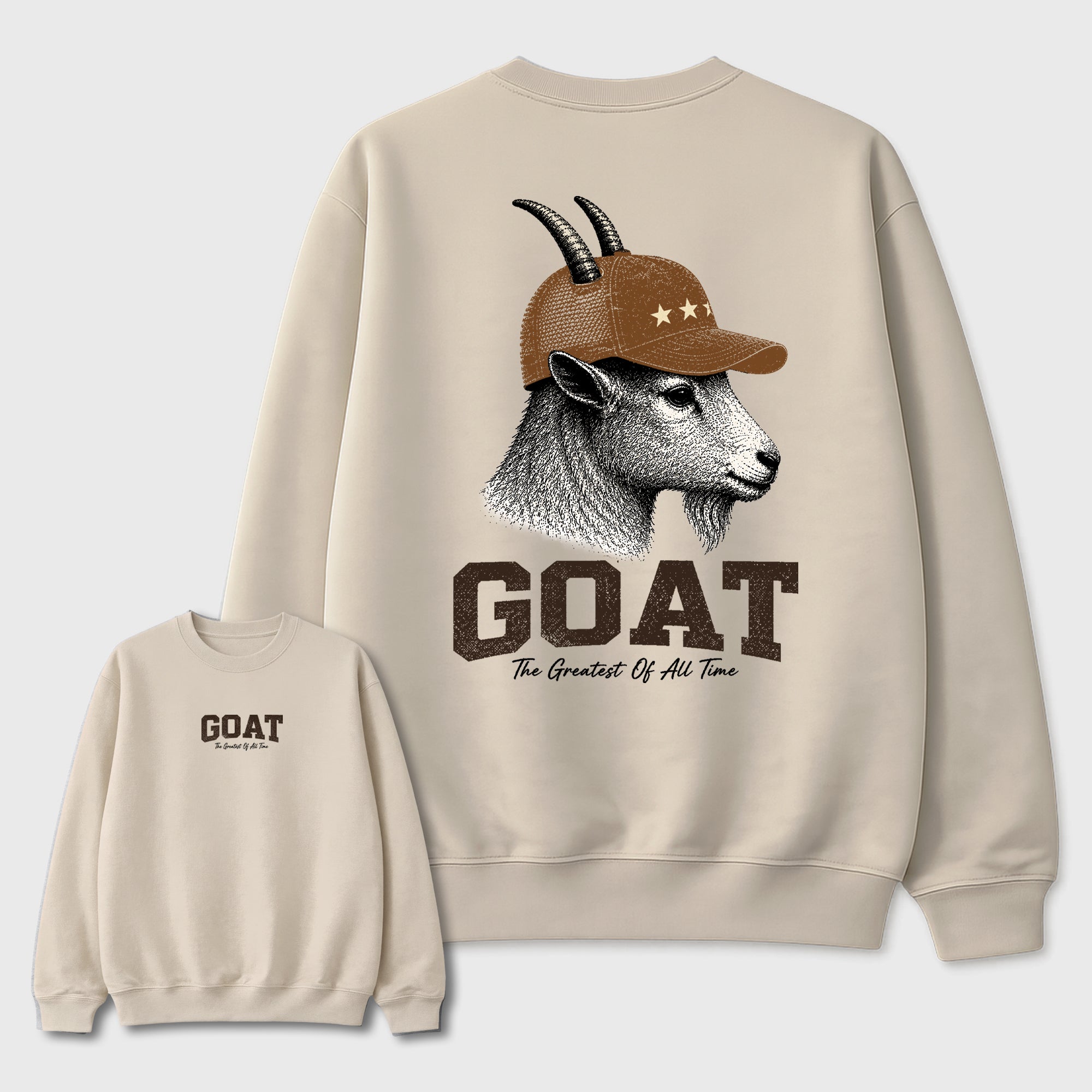 Heritage GOAT Graphic T-Shirt featuring original streetwear artwork designed to match the . Natural Graphic Tee.