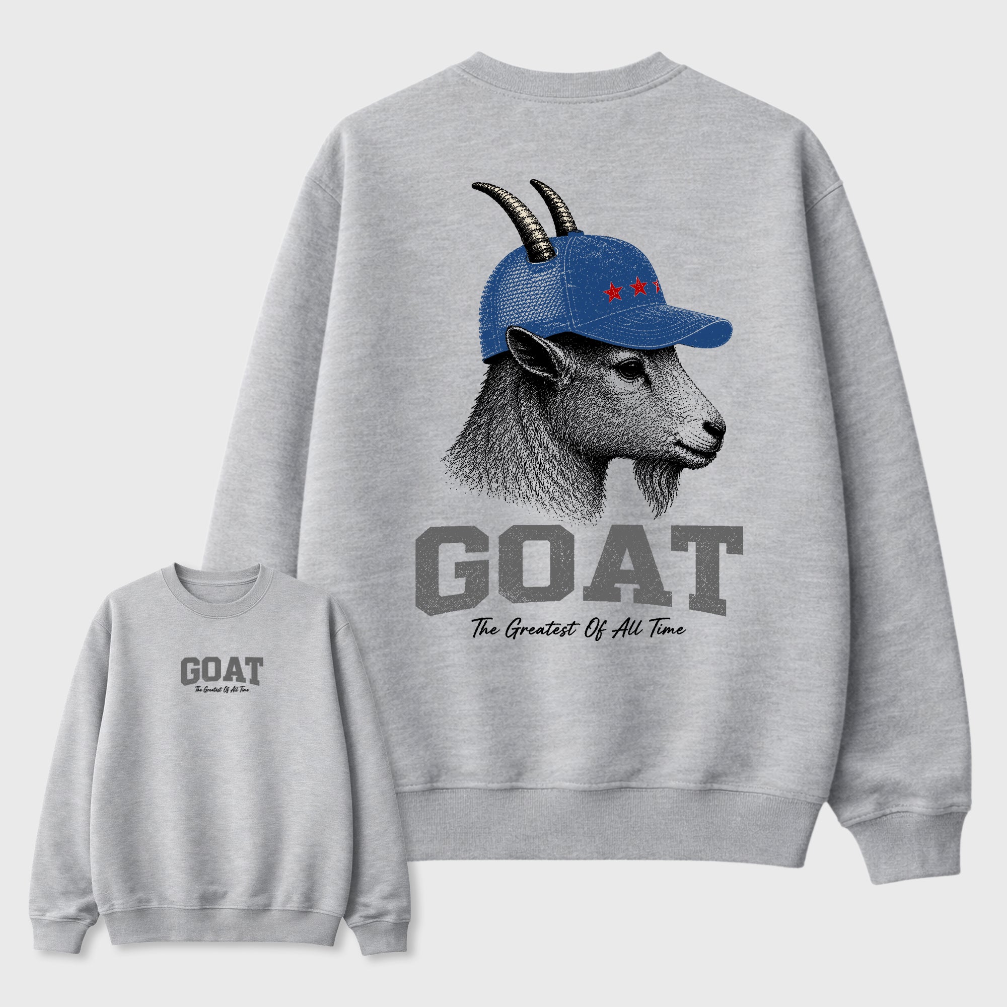 Heritage GOAT Graphic T-Shirt featuring original streetwear artwork designed to match the . Heather Grey Graphic Tee.