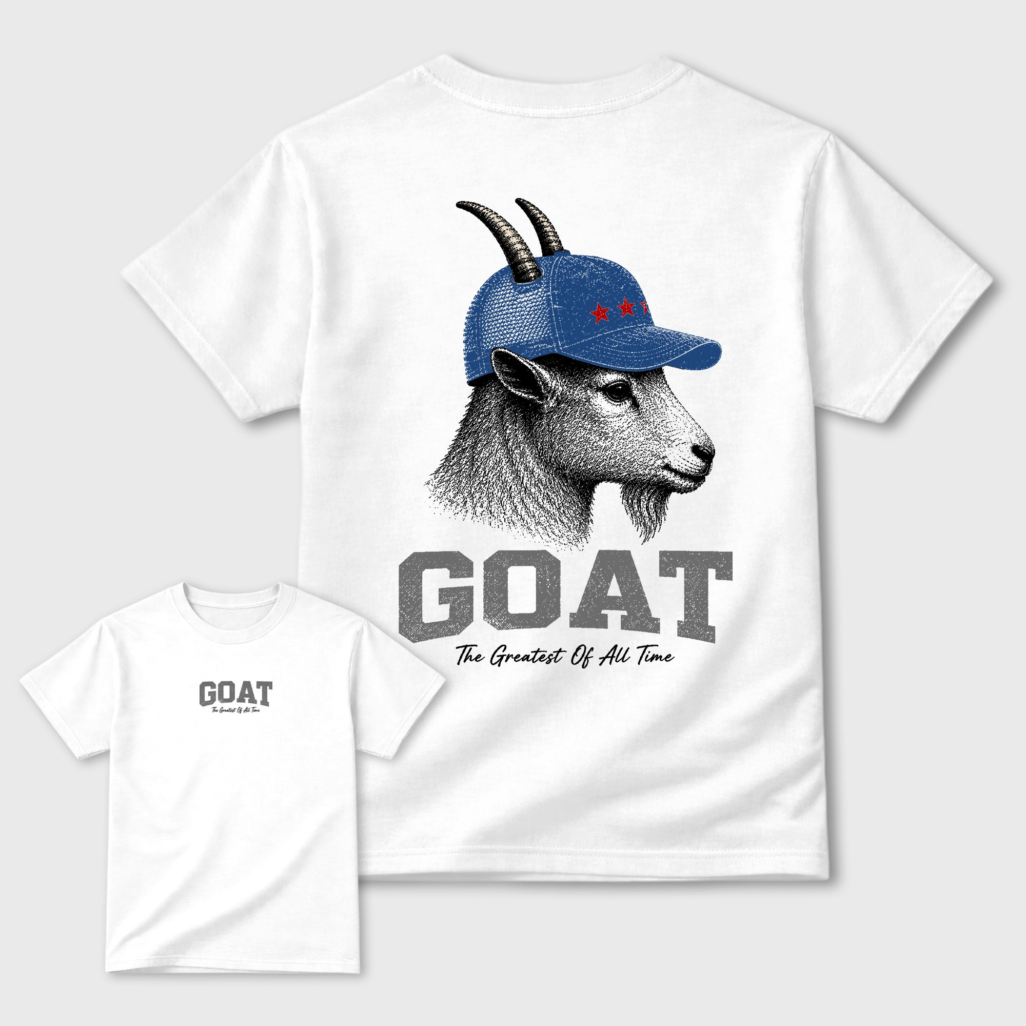 Heritage GOAT Graphic T-Shirt featuring original streetwear artwork designed to match the . White Graphic T-Shirt.