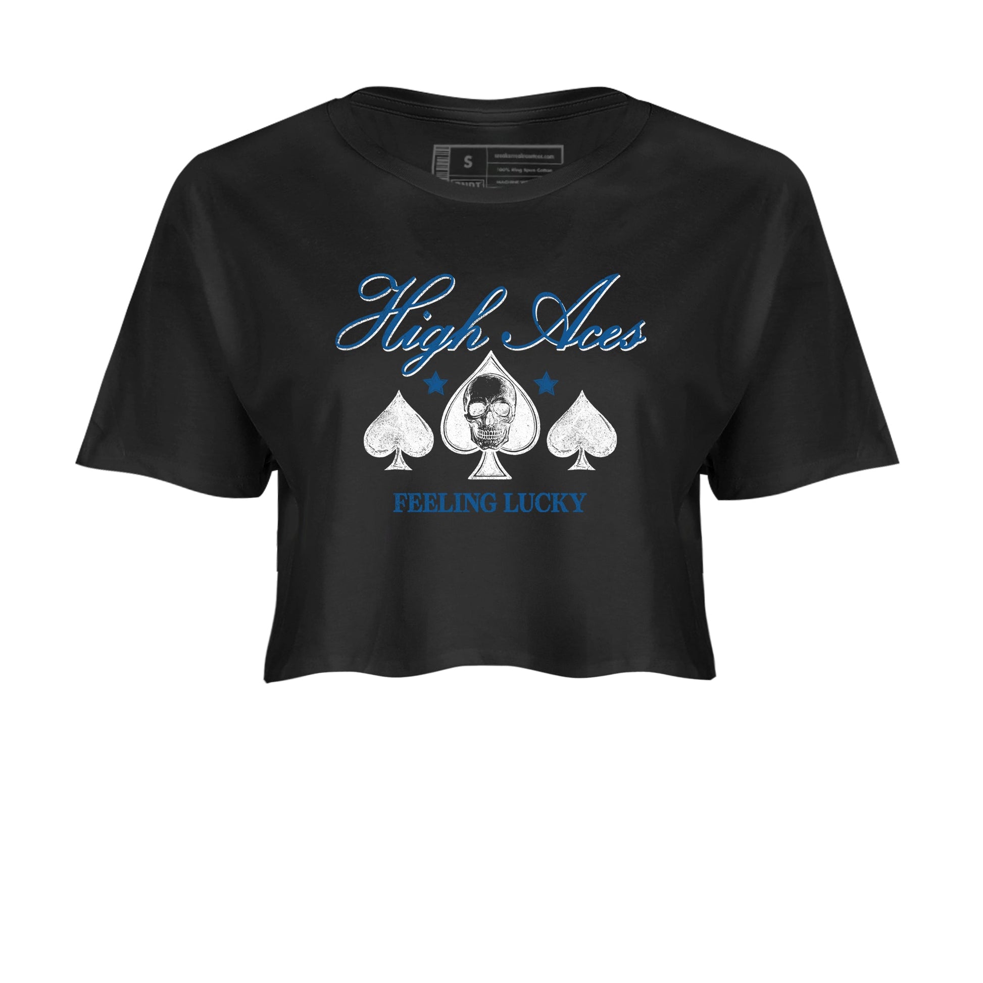 Sneaker match tees – Sneaker Tees To Match Air Jordan 1 Travis Scott Fragment Shoes – High Aces Crop T-Shirt Black 2