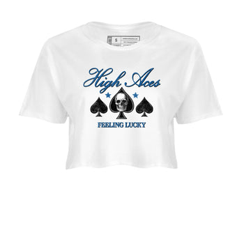 Sneaker match tees – Sneaker Tees To Match Air Jordan 1 Travis Scott Fragment Shoes – High Aces Crop T-Shirt White 2