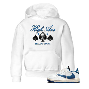 Sneaker match tees  Sneaker Tees To Match Air Jordan 1 Travis Scott Fragment Shoes  High Aces Kids T-Shirt White 1
