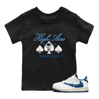 Sneaker match tees  Sneaker Tees To Match Air Jordan 1 Travis Scott Fragment Shoes  High Aces Kids T-Shirt Black 1