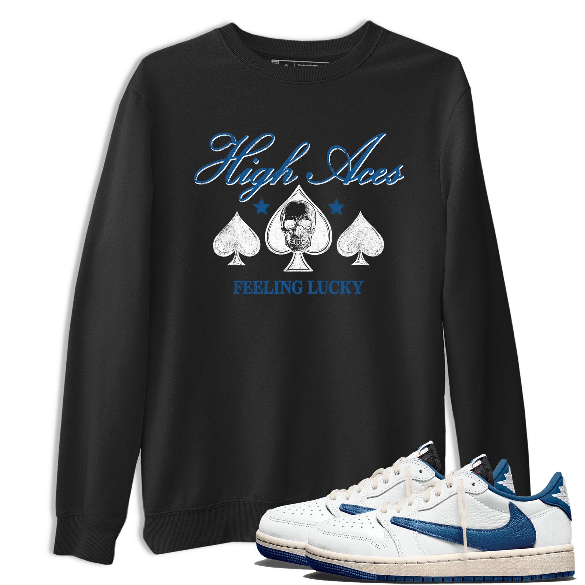 Sneaker match tees  Sneaker Tees To Match Air Jordan 1 Travis Scott Fragment Shoes  High Aces Tee Black 1