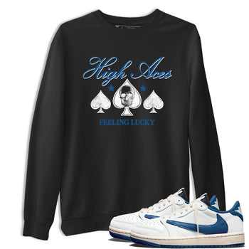 Sneaker match tees  Sneaker Tees To Match Air Jordan 1 Travis Scott Fragment Shoes  High Aces Tee Black 1