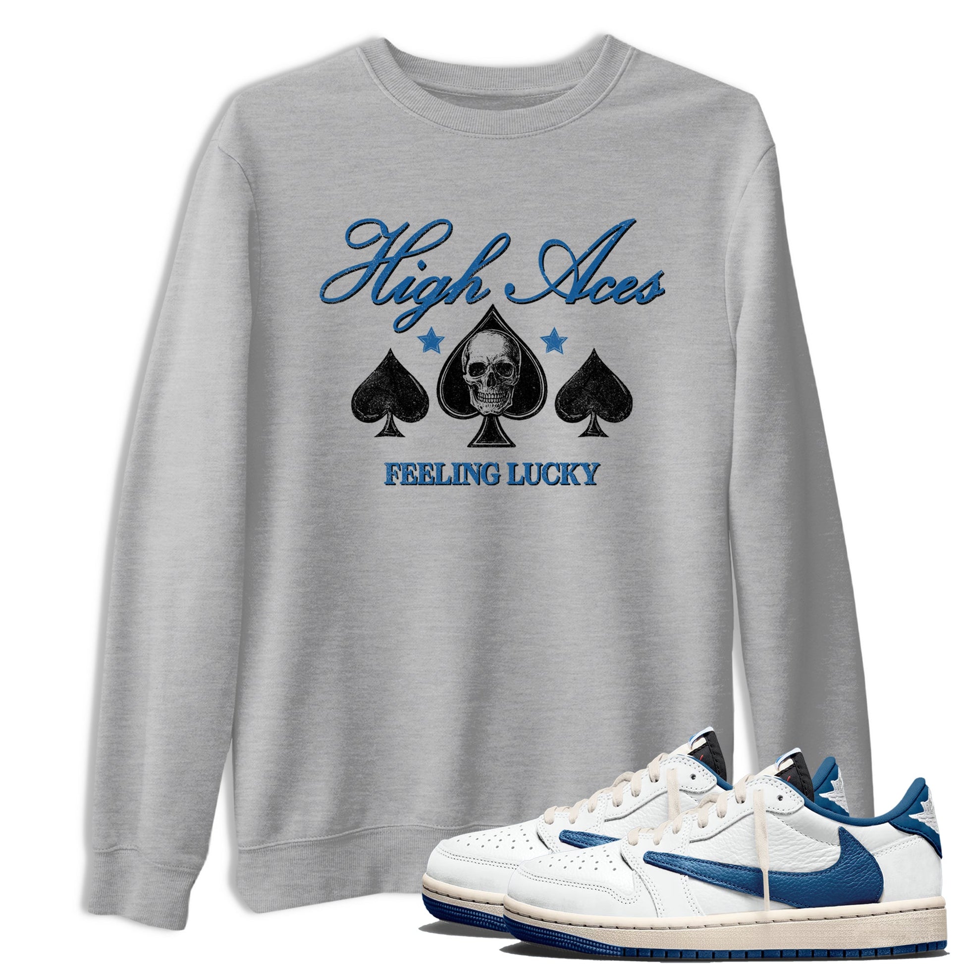 Sneaker match tees  Sneaker Tees To Match Air Jordan 1 Travis Scott Fragment Shoes  High Aces Tee Heather Grey 1