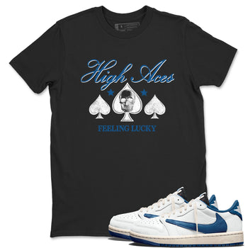 Sneaker match tees  Sneaker Tees To Match Air Jordan 1 Travis Scott Fragment Shoes  High Aces Tee Black 1