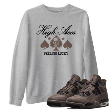 Sneaker match tees – Sneaker Tees To Match Air Jordan 4 Cave Stone Shoes – High Aces Tee Heather Grey 1