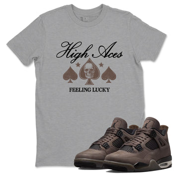 Sneaker match tees – Sneaker Tees To Match Air Jordan 4 Cave Stone Shoes – High Aces Tee Heather Grey 1