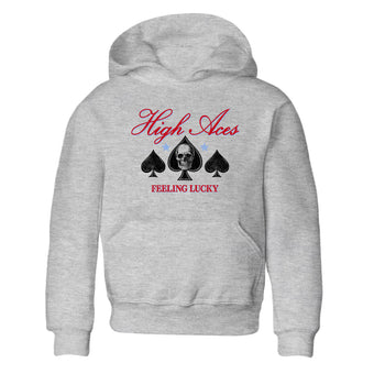 Sneaker match tees – Sneaker Tees To Match Air Jordan 5 Fire Red Shoes – High Aces Kids T-Shirt Heather Grey 2