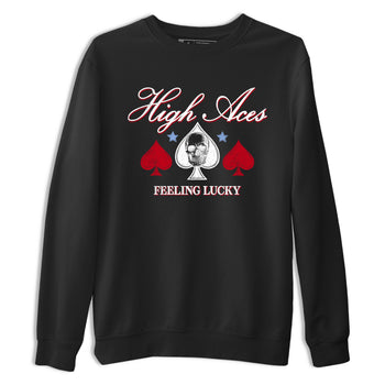 Sneaker match tees – Sneaker Tees To Match Air Jordan 5 Fire Red Shoes – High Aces Tee Black 2