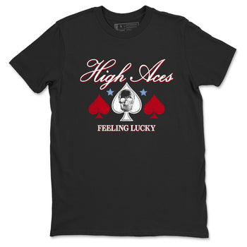 Sneaker match tees – Sneaker Tees To Match Air Jordan 5 Fire Red Shoes – High Aces Tee Black 2