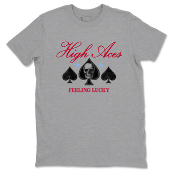 Sneaker match tees – Sneaker Tees To Match Air Jordan 5 Fire Red Shoes – High Aces Tee Heather Grey 2