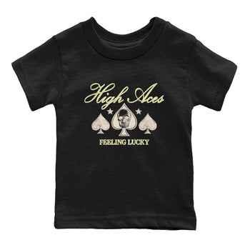 Sneaker match tees – Sneaker Tees To Match Air Jordan 5 Luminous Green Shoes – High Aces Kids T-Shirt Black 2