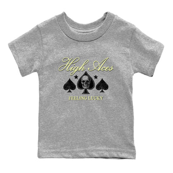 Sneaker match tees – Sneaker Tees To Match Air Jordan 5 Luminous Green Shoes – High Aces Kids T-Shirt Heather Grey 2