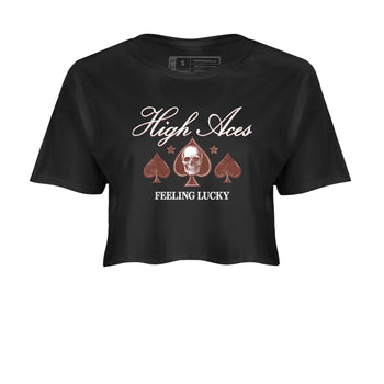 Sneaker match tees – Sneaker Tees To Match Dunk Low Football Shoes – High Aces Crop T-Shirt Black 2