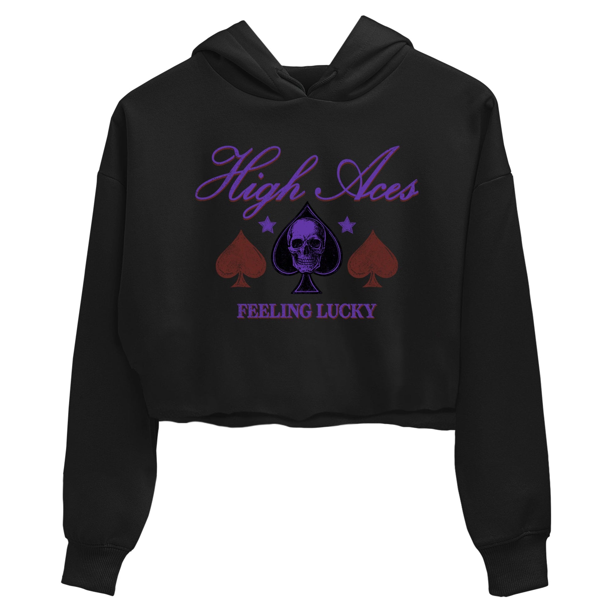 Sneaker match tees – Sneaker Threads To Match Dunk Low Persian Violet Shoes – High Aces Crop T-Shirt Black 2