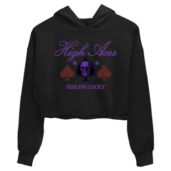 Sneaker match tees – Sneaker Threads To Match Dunk Low Persian Violet Shoes – High Aces Crop T-Shirt Black 2
