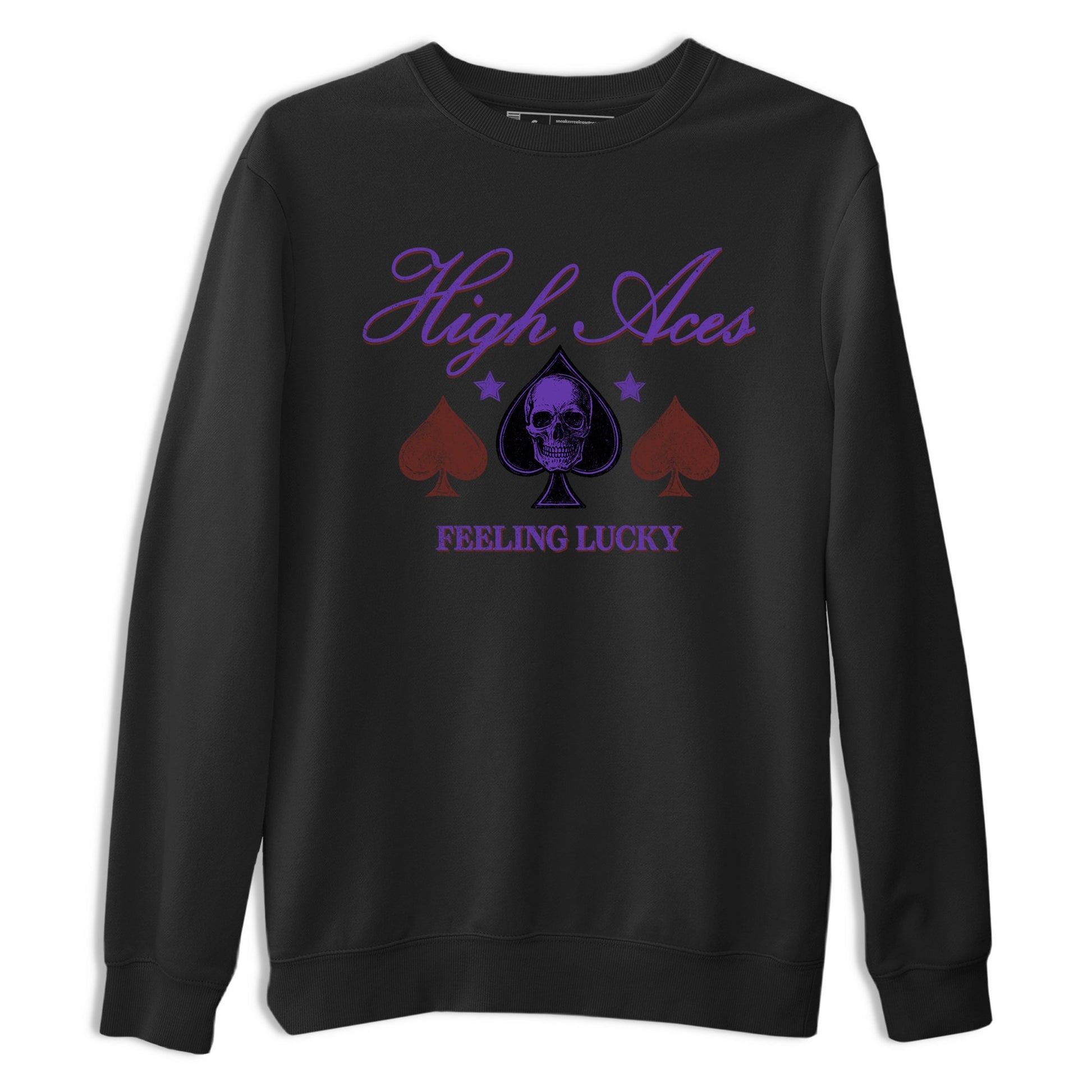 Sneaker match tees – Sneaker Threads To Match Dunk Low Persian Violet Shoes – High Aces Tee Black 2