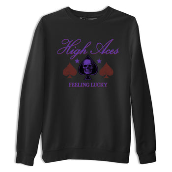 Sneaker match tees – Sneaker Threads To Match Dunk Low Persian Violet Shoes – High Aces Tee Black 2