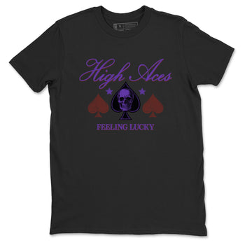 Sneaker match tees – Sneaker Threads To Match Dunk Low Persian Violet Shoes – High Aces Tee Black 2