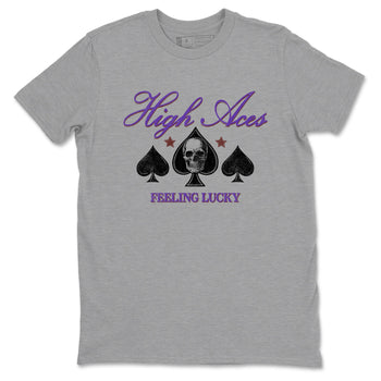 Sneaker match tees – Sneaker Threads To Match Dunk Low Persian Violet Shoes – High Aces Tee Heather Grey 2