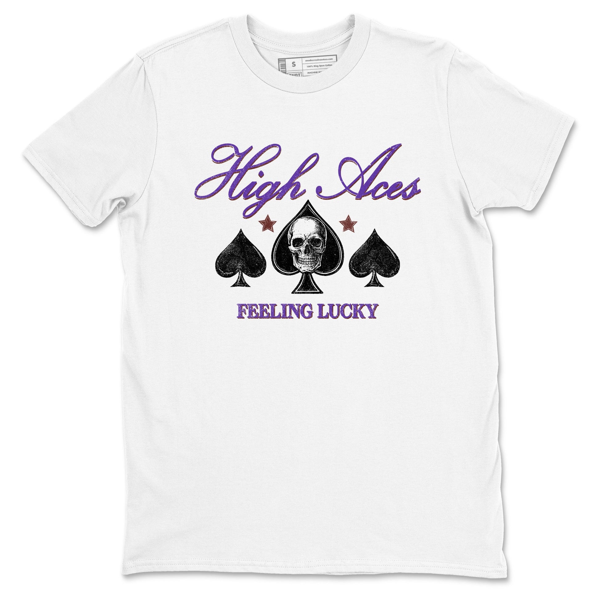 Sneaker match tees – Sneaker Threads To Match Dunk Low Persian Violet Shoes – High Aces Tee White 2
