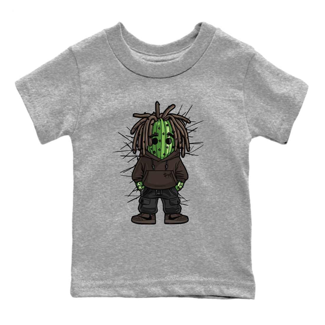 AJ1 Travis Scott Velvet Brown and Dark Mocha shirts to match jordans Hip Hop Cactus sneaker match tees 1s Travis Scott Velvet Brown match shoes to clothes SNRT Sneaker Tees Youth Baby Heather Grey 2 tee