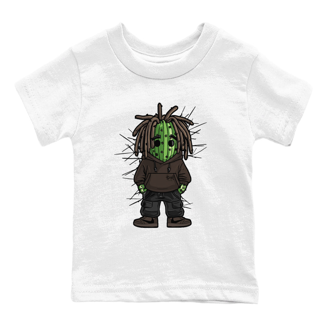 AJ1 Travis Scott Velvet Brown and Dark Mocha shirts to match jordans Hip Hop Cactus sneaker match tees 1s Travis Scott Velvet Brown match shoes to clothes SNRT Sneaker Tees Youth Baby White 2 tee
