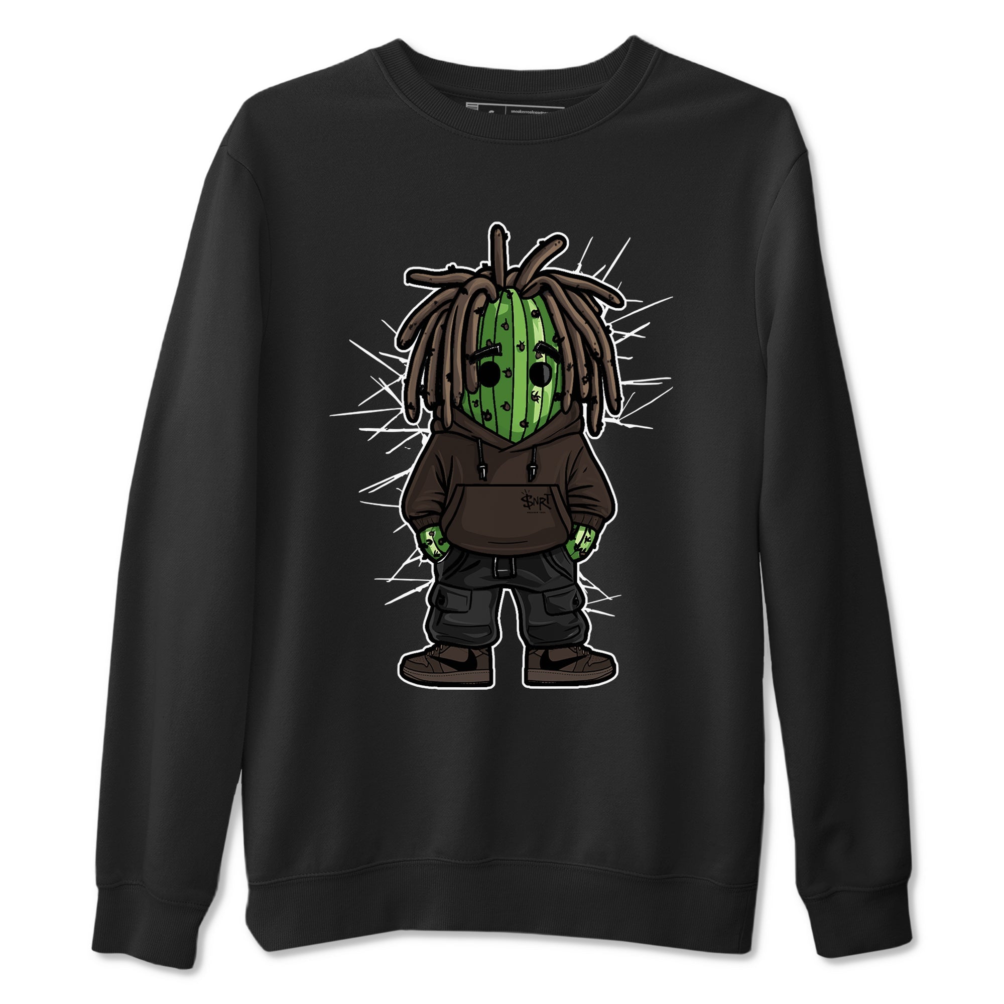 AJ1 Travis Scott Velvet Brown and Dark Mocha shirts to match jordans Hip Hop Cactus sneaker match tees 1s Travis Scott Velvet Brown match shoes to clothes SNRT Sneaker Tees unisex cotton Black 2 shirts