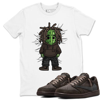 AJ1 Travis Scott Velvet Brown and Dark Mocha shirts to match jordans Hip Hop Cactus sneaker match tees 1s Travis Scott Velvet Brown match shoes to clothes SNRT Sneaker Tees unisex cotton White 1 shirts