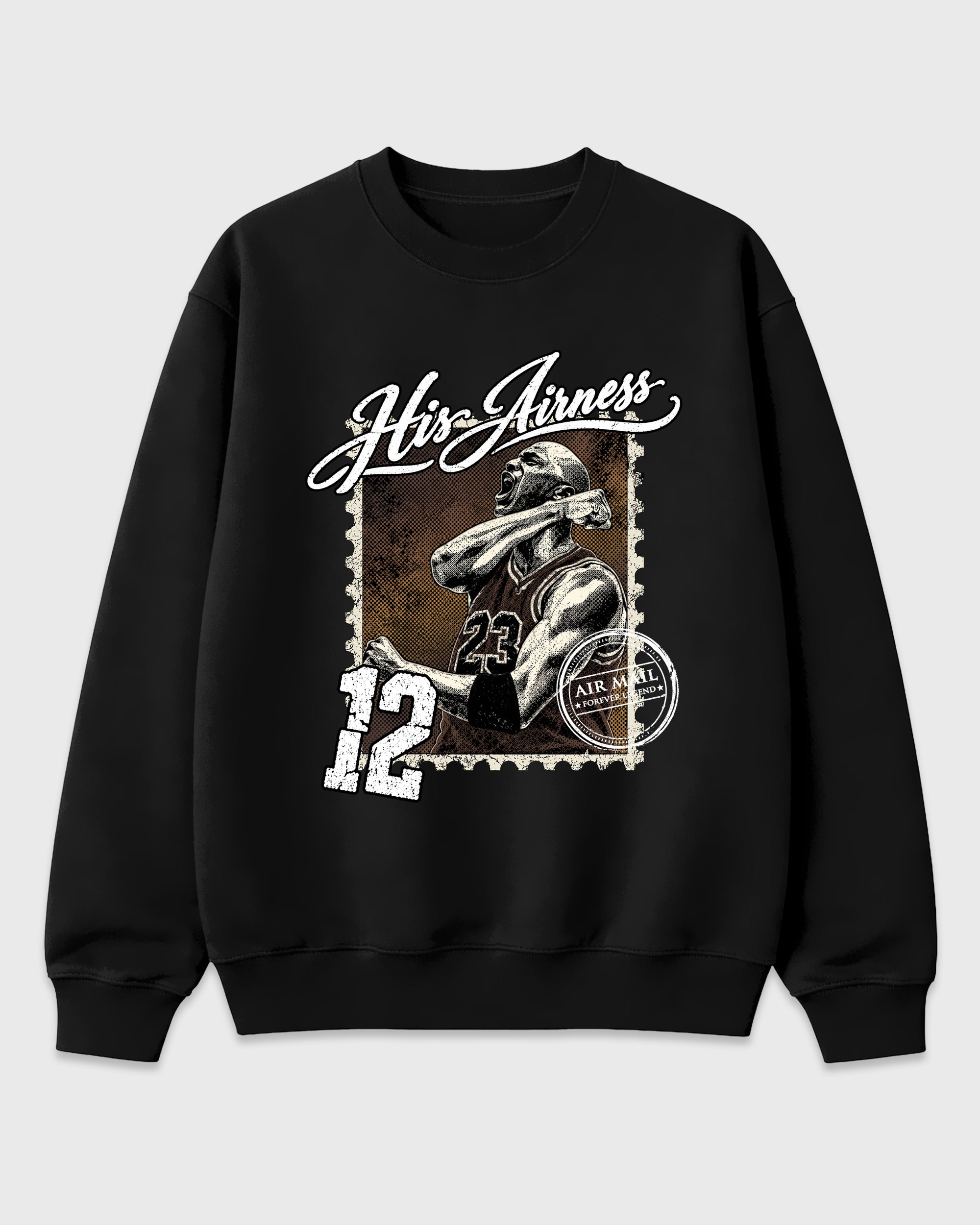 His Airness Graphic T-Shirt featuring original streetwear artwork designed to match the Air Jordan 12 Fireside. Black 2 Graphic Tee.