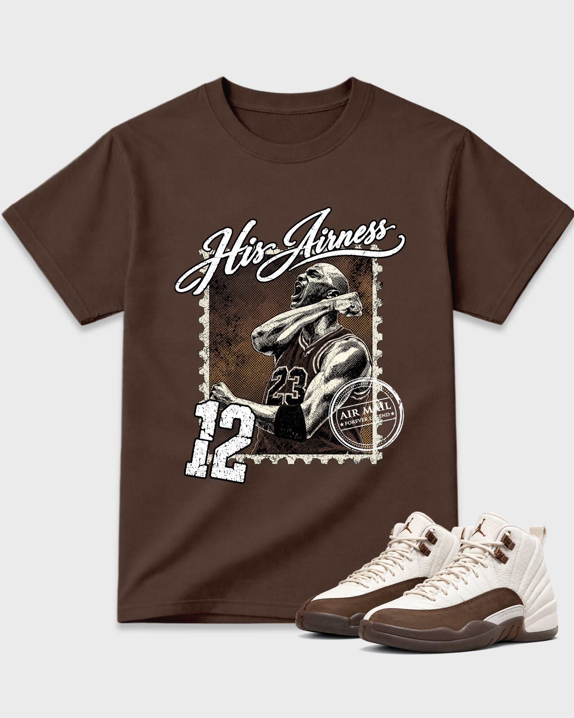 His Airness Air Jordan 12 Fireside Matching Graphic Tee