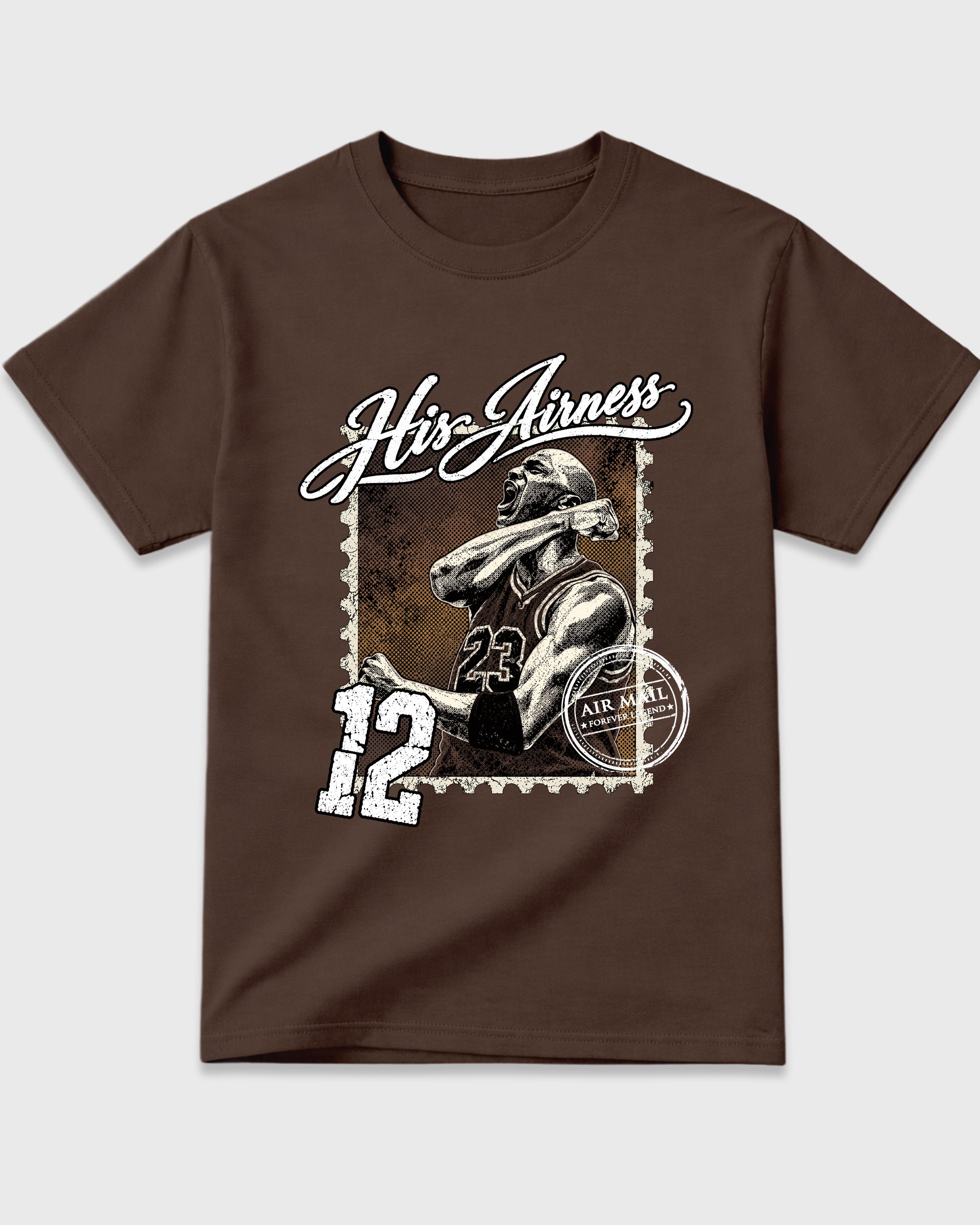 His Airness Graphic T-Shirt featuring original streetwear artwork designed to match the Air Jordan 12 Fireside. Dark Chocolate 2 Graphic T-Shirt.