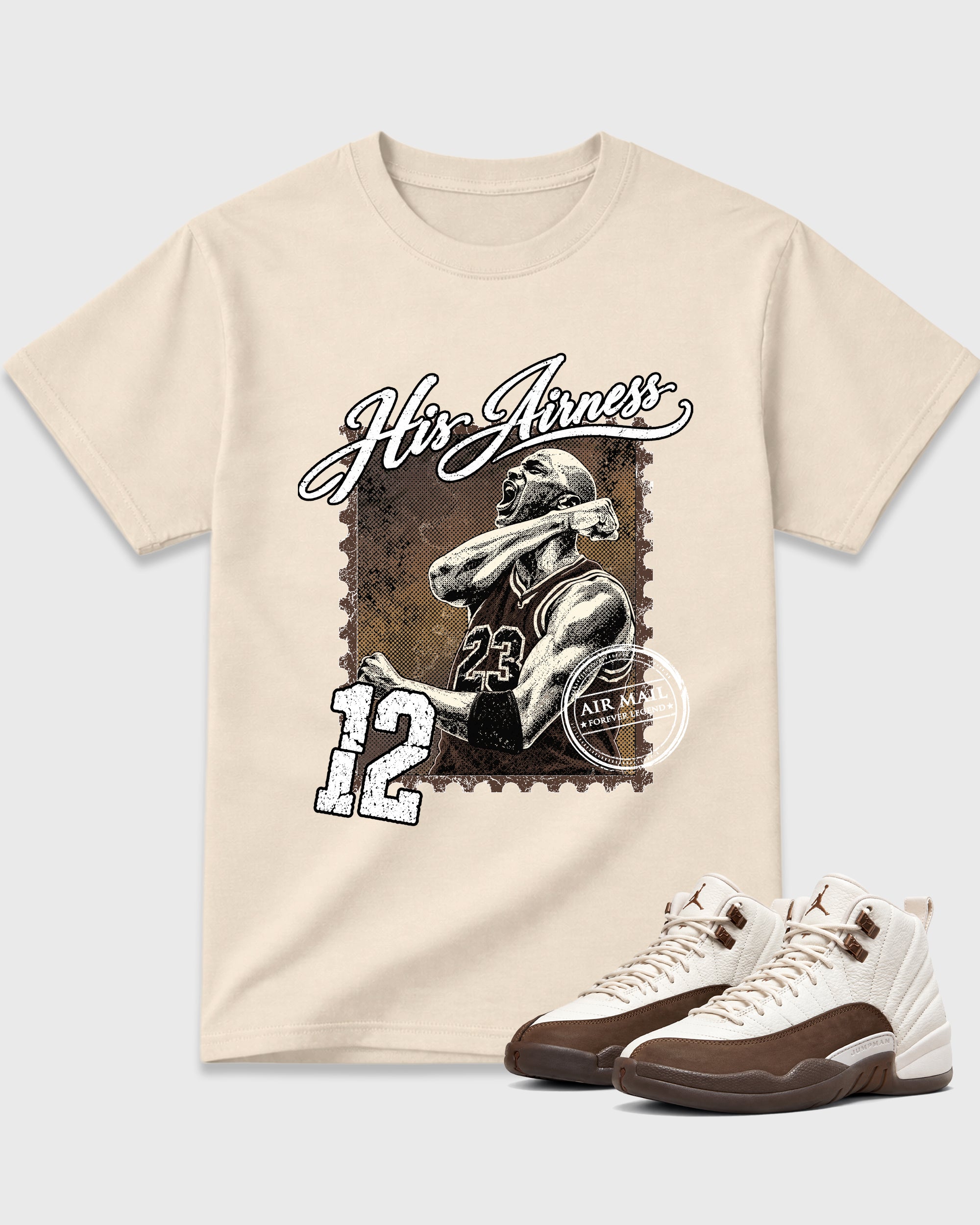 His Airness Air Jordan 12 Fireside Matching Graphic Tee
