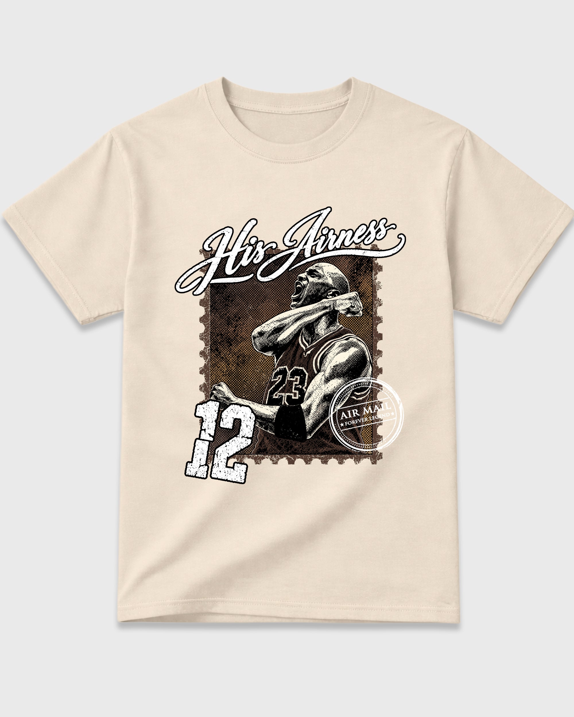 His Airness Graphic T-Shirt featuring original streetwear artwork designed to match the Air Jordan 12 Fireside. Natural 2 Graphic T-Shirt.
