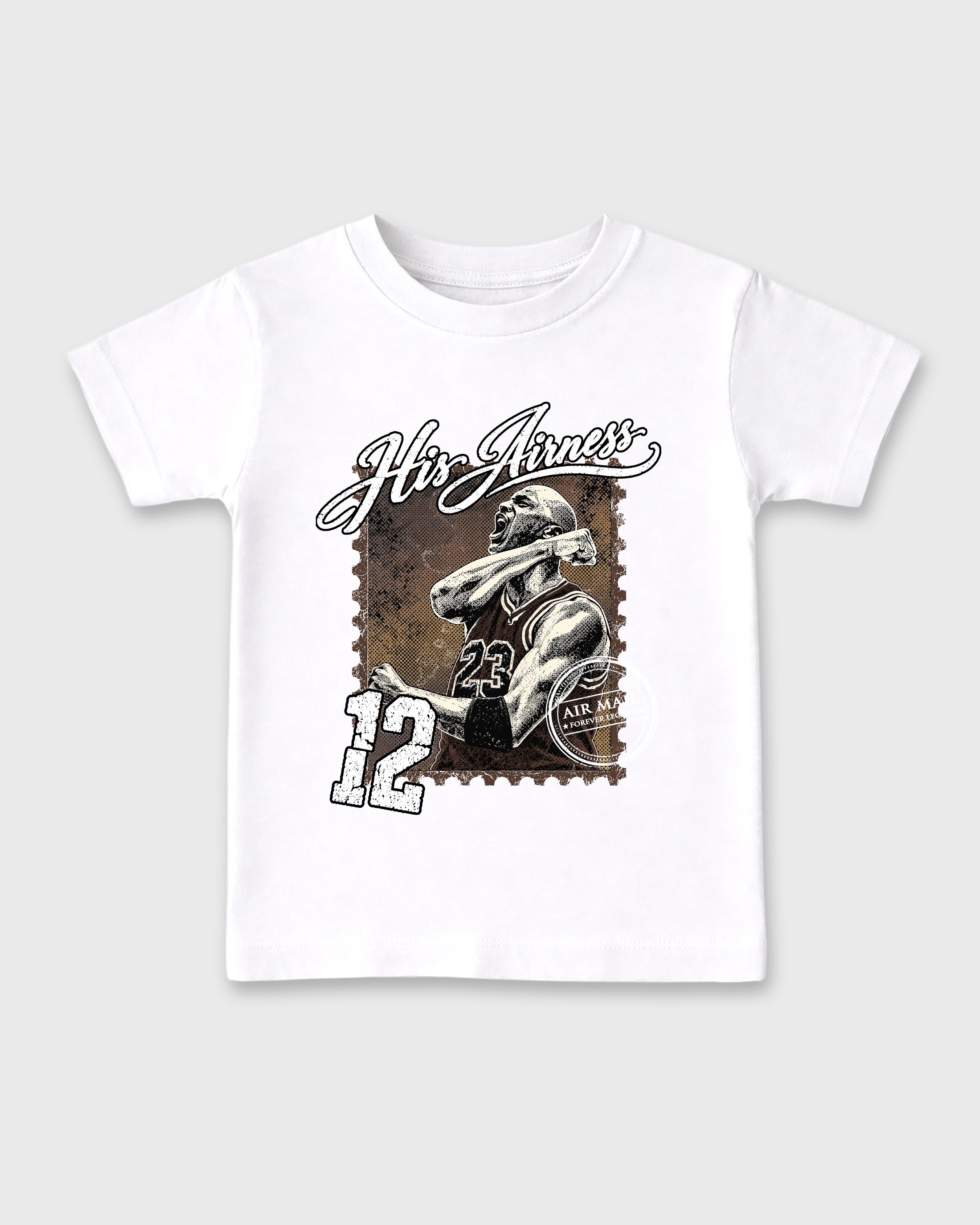 His Airness Air Jordan 12 Fireside Matching Kids Graphic Tee