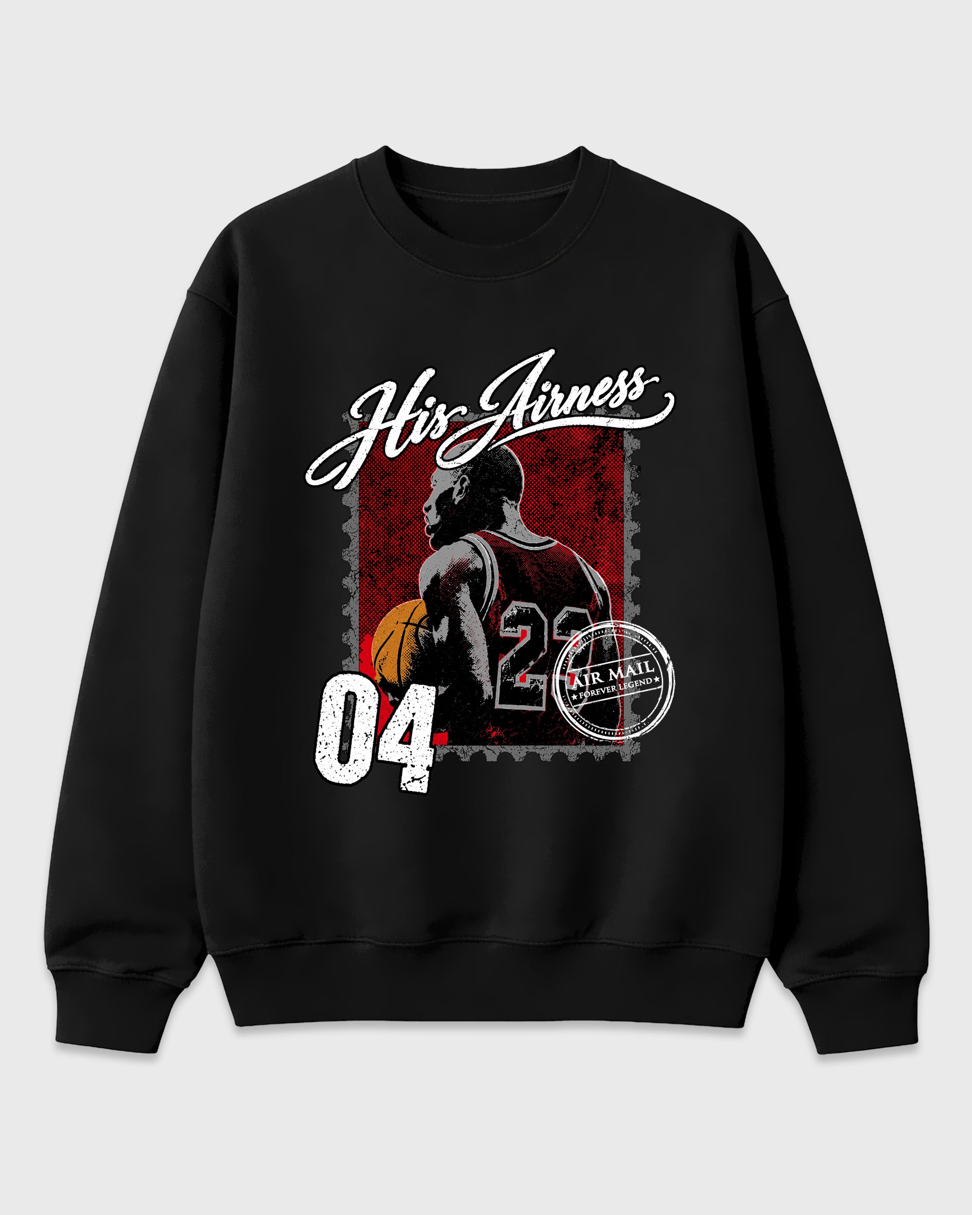 His Airness Graphic T-Shirt featuring original streetwear artwork designed to match the Air Jordan 4 Bred. Black 2 Graphic Tee.