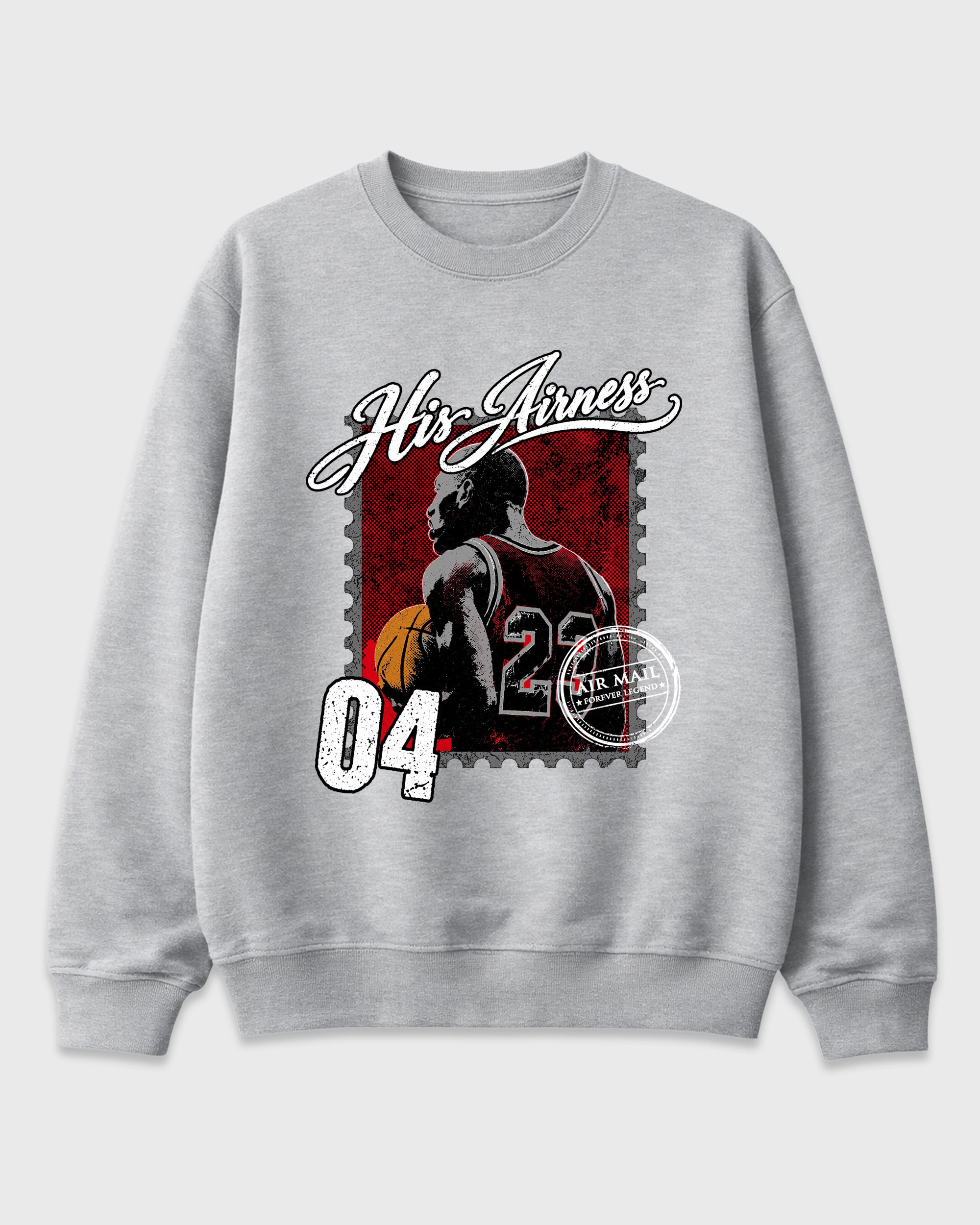 His Airness Graphic T-Shirt featuring original streetwear artwork designed to match the Air Jordan 4 Bred. Heather Grey 2 Graphic Tee.