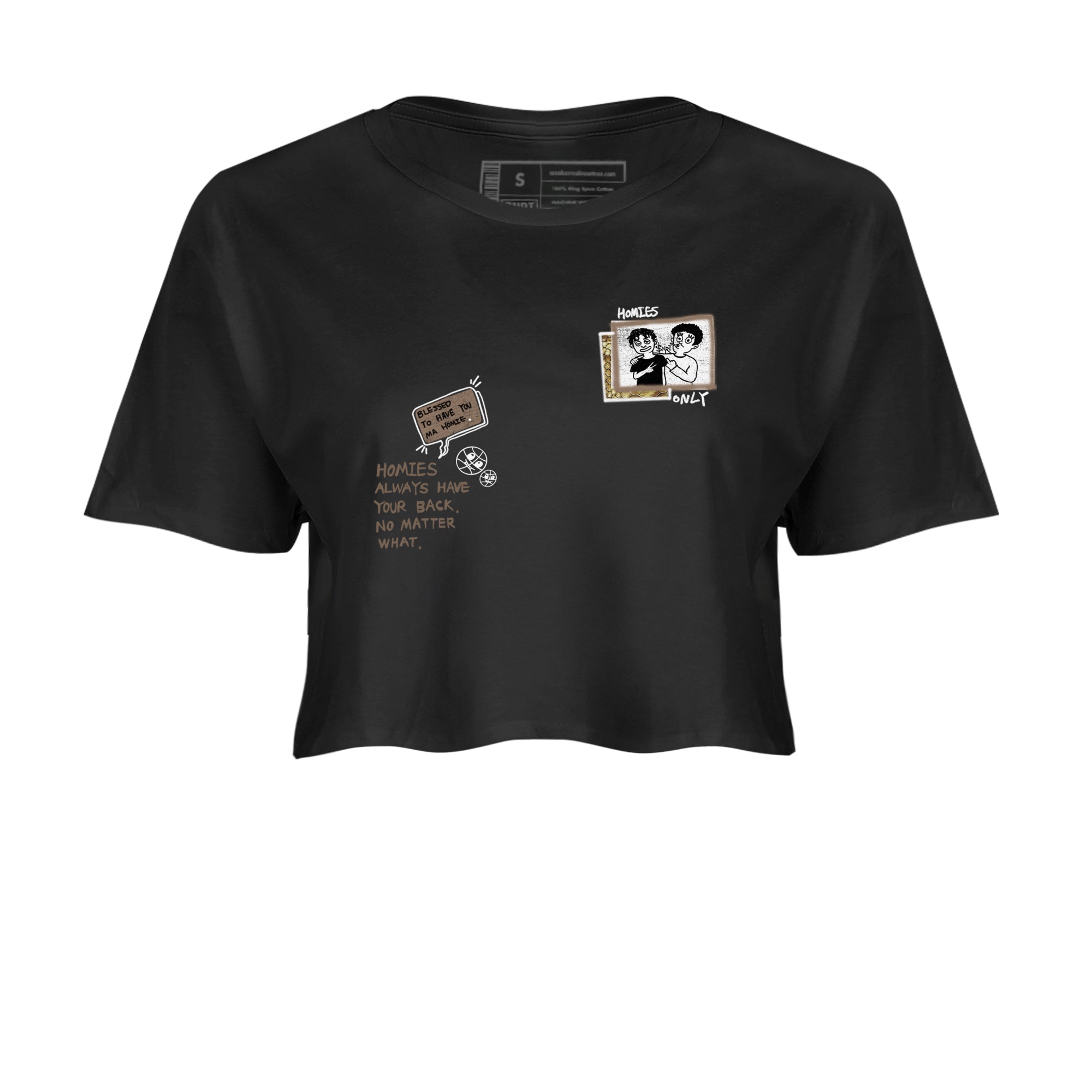 Air Force 1 Ivory Snake shirt to match jordans Homies Only sneaker tees Air Force 1 Ivory Snake SNRT Sneaker Release Tees Black 2 crop length shirt