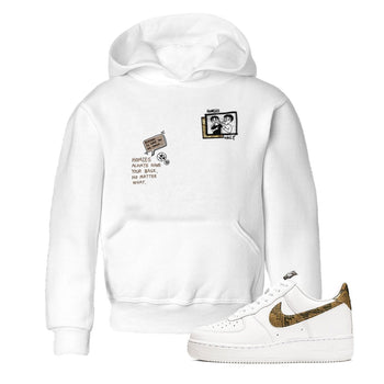 Air Force 1 Ivory Snake shirt to match jordans Homies Only sneaker tees Air Force 1 Ivory Snake SNRT sneaker release tees baby toddler White 1 cotton Shirt