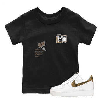 Air Force 1 Ivory Snake shirt to match jordans Homies Only sneaker tees Air Force 1 Ivory Snake SNRT sneaker release tees baby toddler Black 1 cotton Shirt