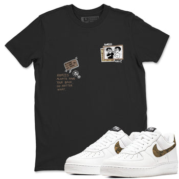 Air Force 1 Ivory Snake shirt to match jordans Homies Only sneaker tees Air Force 1 Ivory Snake SNRT Sneaker Release Tees unisex cotton Black 1 crew neck shirt