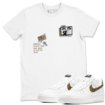 Air Force 1 Ivory Snake shirt to match jordans Homies Only sneaker tees Air Force 1 Ivory Snake SNRT Sneaker Release Tees unisex cotton White 1 crew neck shirt