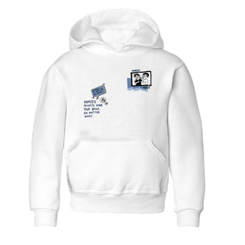 1s Denim shirts to match jordans Homies Only sneaker match tees Air Jordan 1 Denim SNRT Sneaker Tees streetwear brand Baby and Youth White 2 cotton tee