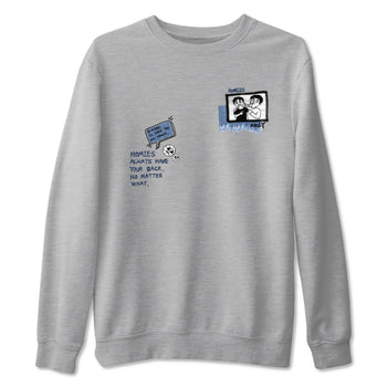 1s Denim shirts to match jordans Homies Only sneaker match tees Air Jordan 1 Denim SNRT Sneaker Tees streetwear brand Heather Grey 2 unisex cotton tee