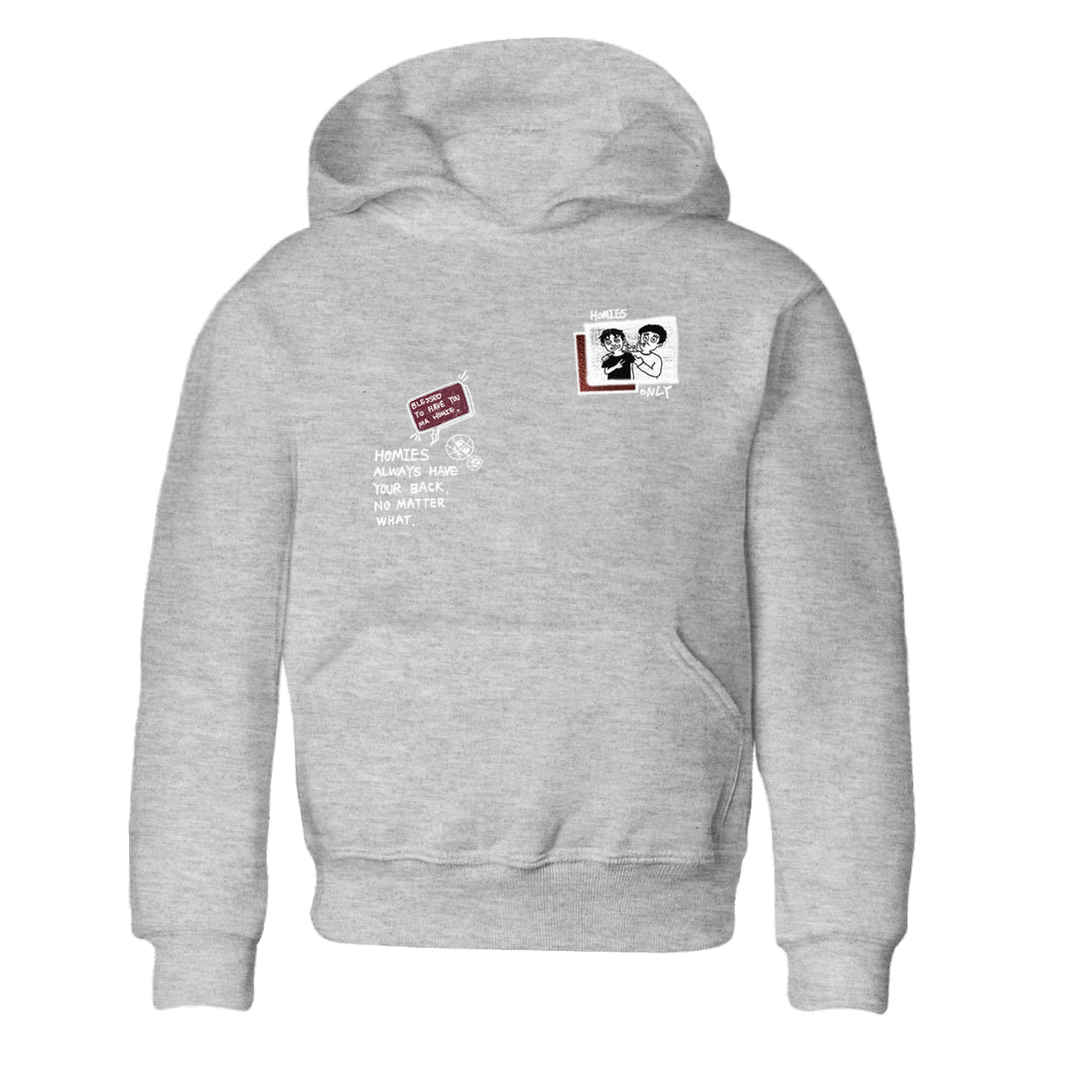 AJ1 High '85 Metallic Burgundy shirts to match jordans Homies Only sneaker match tees 1s High '85 Metallic Burgundy SNRT Sneaker Tees streetwear brand Baby and Youth Heather Grey 2 cotton tee