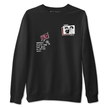AJ1 High '85 Metallic Burgundy shirts to match jordans Homies Only sneaker match tees 1s High '85 Metallic Burgundy SNRT Sneaker Tees streetwear brand Black 2 unisex cotton tee